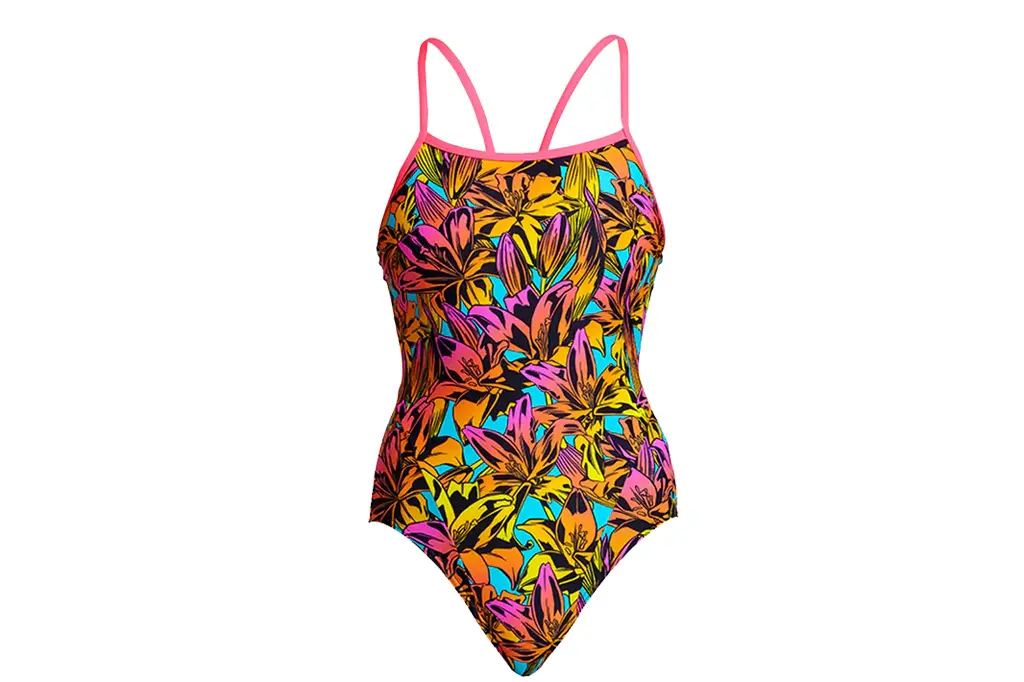 Funkita - Single Strap One Piece (Girl's) - Large Lillies