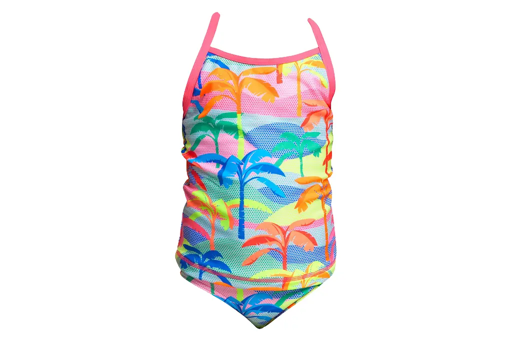 Funkita - Swim Steady Tankini & Brief (Toddler Girl's) - Poka Palm