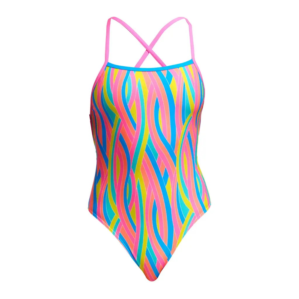 Funkita - Strapped In One Piece (Ladies) - Swirly Straws
