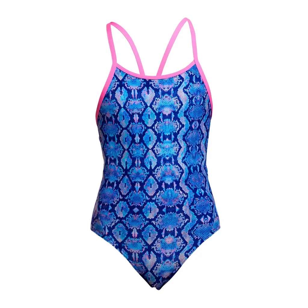 Funkita - Diamond Back One Piece (Girl's) - Blue Viper