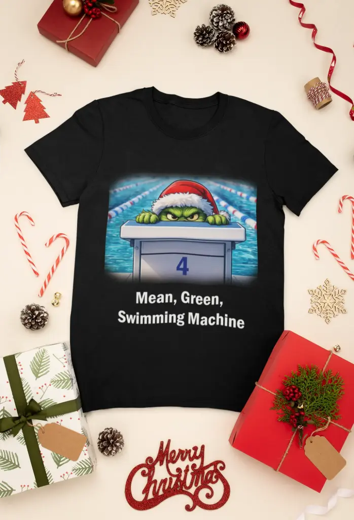 LastOneFast - Mean, Green Swimming Machine – Christmas Limited Edition T-Shirt