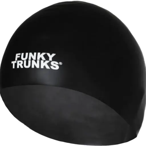 [FT980003800] Funky Trunks - Dome Racing Swimming Cap (Accessories)- Still Black