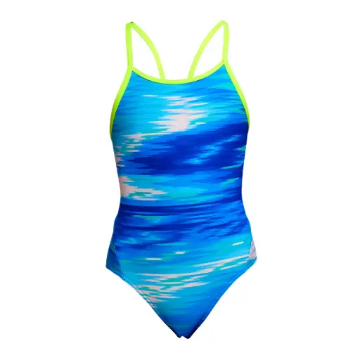 [FKS033G7216708] Funkita - Diamond Back One Piece (Girl's) - Sea Breeze