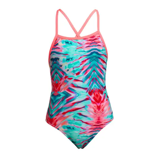 [FKS034G7216008] Funkita - Strapped In One Piece (Girl's) - Ripple Reflect