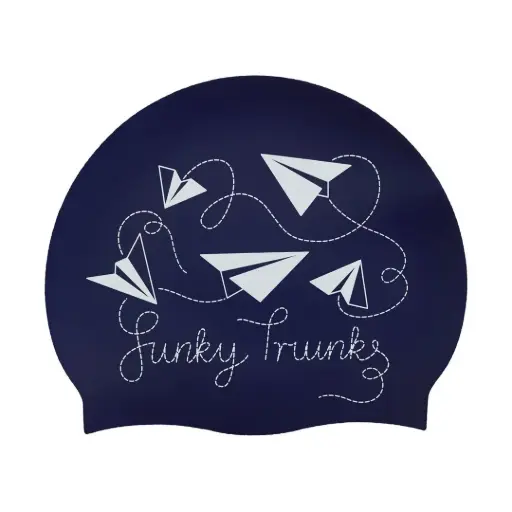 [FT997199100] Funky Trunks - Silicone Swimming Cap - Paper Plain