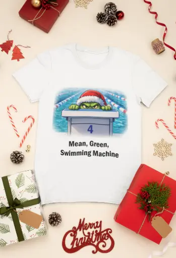 LastOneFast - Mean, Green Swimming Machine – Christmas Limited Edition T-Shirt