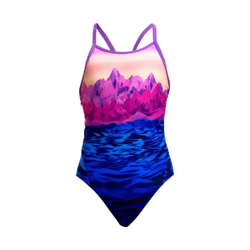 Funkita -  Diamond Back One Piece (Girl's) - Pink Peaks