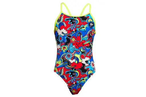 [FS11L7162708] Funkita - Diamond Back One Piece (Ladies)- Happy Jack